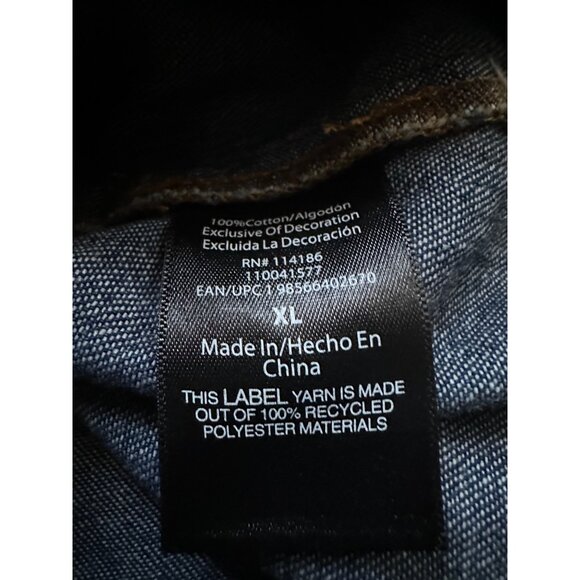 Frye Women's Long Sleeve Denim Dress Dark Wash size XL NWOT - Picture 7 of 7